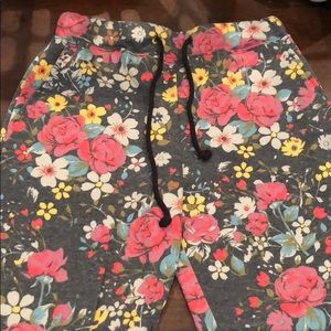 BDG floral flower comfy pants sweatpants